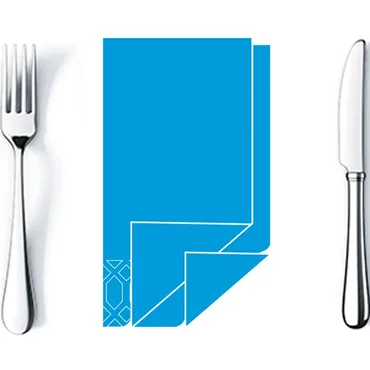 40x40 cm napkin in the slim 1/8 American fold